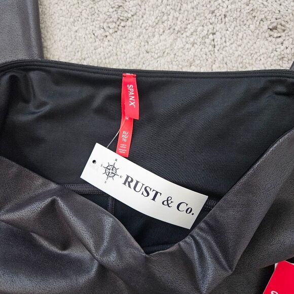 NWT Spanx | Matte Black Faux Leather Leggings 2437, Womens XL - Picture 9 of 9